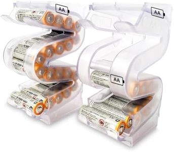 Kalinar Battery Ladder Case - Battery Organizer & Dispenser (AA, 2-Pack)