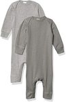 Marky G Apparel Baby Rib Coverall, Heather/Granite Heather, 6 Months