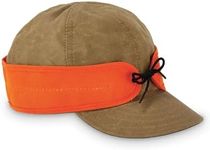 Stormy Kromer The Insulated Waxed Cotton Cap, Sand/Blaze Orange, Size 7 3/8