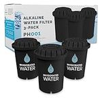 PH001- Black Alkaline Water Filter – Replacement Water Filter by Invigorated Water – Water Filter Cartridge - for Invigorated Living Pitcher, 96 Gallon Capacity (3 Pack)