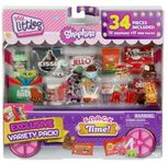 Shopkins Collector's Pack | 17 Real Littles Mini Plus 17 Real Branded Mini Packs (34 Total Pieces). Style May Vary