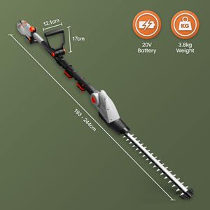 VonHaus Cordless Pole Hedge Trimmer – Lightweight, Extendable