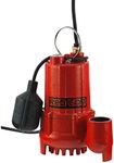 Red Lion RL-SC50T 115-Volt, 1/2 HP, 4300 GPH Cast Iron Sump Pump with Tethered Float Switch, 10-Ft. Cord, Red, 14942746