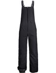 GEMYSE Men's Insulated Waterproof Ski Bib Overalls Winter Snowboarding Pants (Black,Medium)