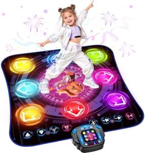 Dance Mat for Girls Ages 3-12,Light-up 8-Button Dance Pad, 4 Game Modes | Kids Electronic Dancing Mat with Built-in Music, Girl Toys Music Playmat, Christmas Birthday Gifts for 3 4 5 6 7 8 Years Old