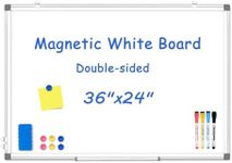 WALGLASS Magnetic White Board, 36" 