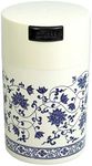 Tightpac America, Inc. Teavac 6-Ounce Vacuum Sealed Tea Storage Container, White Floral Design