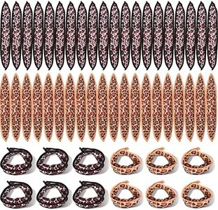 40 Pieces Hair Rollers DIY Hair Styling Rollers Tools Soft Sleep Foam Pillow Hair Curler Rollers Sponge (Black, Brown,Dot)