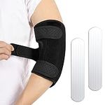 ZOUYUE Elbow Brace, Adjustable Elbow Support with Two Removable Metal Splints, Arm Stabilizer Cubital Tunnel Elbow Splint for Tennis Elbow, Weightlifting, Tendonitis, Joint Pain Relief for Men & Women