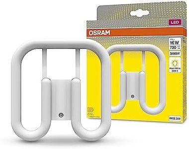 OSRAM Dulux LED SQ16 EM, GR8, 7W, 720lm, 3500K, warm white light colour, LED replacement for conventional compact fluorescent lamps with 2-pin GR8 plug-in base, extremely long service life, no warm-up