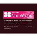 Procare nail foil wraps - gel polish and acrylic nail removal - 200 Foils