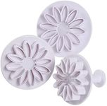 3 Pieces DIY Cake Plunger Cutter Molds Fondant Cutter,Sunflower Fondant Embossing Tool Plunger Sunflower Cake Cutter Sugarcraft Cake Decorating