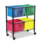 ALEFW601426BL - Two-Tier Rolling File Cart