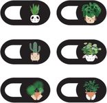 Mizi Webcam Privacy Cover Slide [6 Pack], Cute Camera Blocker Sticker, Protect Your Privacy and Security for Computer, Laptop, Tablets & Phones - Plant 05