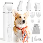 FERRISA Dog Clippers with Blades, Cordless Small Pet Hair Grooming kit, Low Noise for Trimming Dog's Hair Around Paws, Eyes, Ears, Face