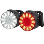 Bike Lights Set, USB Rechargeable Bike Headlight and Tailight Combinations, LED Waterproof Bicycle Front Lights, 6 Brightness Mode, Ideal for Mountain or Road Bikes