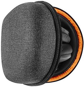 Geekria Shield Headphones Case Compatible with Marshall, Bose, JLab, V-Moda Case, Replacement Hard Shell Travel Carrying Bag with Cable Storage (Dark Grey)