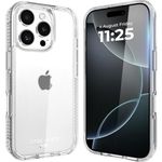 Case-Mate Case for iPhone 16 Pro [16ft D3O Drop Protection] Tough Shockproof Cover for iPhone 16 Pro [Wireless Charging Compatible] Premium Rugged Back Cover for iPhone 16 Pro - Clear