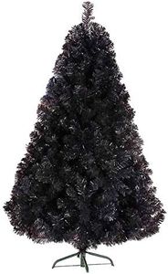 Ariv Black Christmas Tree 1.2M/3.94ft Color Xmas Tree 90 PVC Tips Metal Stand Frame Deco Family Store Hotel Home Party Holiday Decoration Ornaments