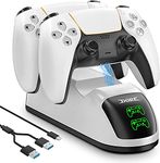 Microware PS5 Controller Charging Station Compatible with PS5 Controller, Dobe PlayStation 5 PS5 Controller Charger Dock Station with Fast Charging Speed in 2 Hours,PS5 Remote Charger Station