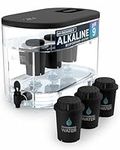 pH Recharge Black 3F Alkaline Water Ionizer Machine – Countertop Water Filter Purifier – Water Alkalizer Pitcher Jug System – High pH Ionized Water, 12.5 Litre (Black)