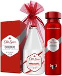 Original Aftershave Lotion 100ml for Men Old Spice Bundle With Original Deodorant Body Spray 150ml in Deluxio Gifts Gift Bag