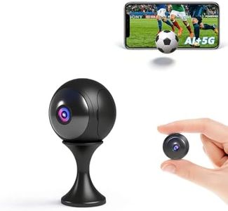 AOBOCAM 4K Security Camera, Mini Spy Hidden WiFi Camera for Home, Dual-Band WiFi (2.4 & 5GHz) AI Pet/People Detection, Night Vision, Encrypted Cloud & SD Card Storage, Indoor Discreet Nanny Cam (S)