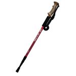 GOKYO Kaza Collapsible Trekking Pole Sturdy 300 gm Aluminium Alloy Collapsible 66 cm Cork Handle Grip - Red