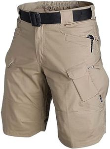 URBEST Tactical Shorts for Men Waterproof Breathable Quick Dry Hiking Fishing Cargo Shorts with Multi Pockets(NO Belt)