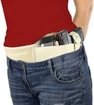 ComfortTac Ultimate Belly Band Gun Holster - Deep Concealment Edition | Compatible with Smith and Wesson, Shield, Glock 19, 17, 42, 43, P238, Ruger LCP, and Similar Guns | for Men and Women (Nude)