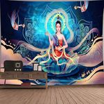 FENDROM Chakra Tapestry,Spiritual Yoga And Meditation Zen Decor Tapestries Wall Hanging for Bedroom,Hippie Lotus Spiritual Tapestries Poster Beach Blanket College Dorm Home