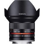 Rokinon RK12M-FX 12mm F2.0 NCS CS Ultra Wide Angle Lens for Fuji X Mount Digital Cameras, Black