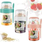 3Pcs Cereal Yogurt Cups with Lid an