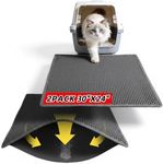 kaxionage Cat Litter Mat, Litter Box Mat,Honeycomb Double Layer Trapping Litter Mat Design,Waterproof Urine Proof Kitty Litter Mat,Easy Clean Scatter Control