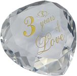 Urmforweilin 3 Year Anniversary Crystal Gifts for Him Her, Cute 3rd Wedding for Husband Wife Boyfriend or Girlfriend Third Anniversary Marriage Presents