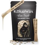 KoluaWax Hard Wax Beads for Hair Removal – Coarse Hair – Face, Brazilian, Underarms, Back, Chest, Bikini Waxing – 1lb Refill Pearl Beans for Wax Warmers & 10 Applicator Sticks - Coconut Colada