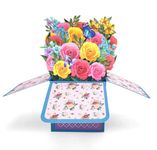 ZYOOO 3D Rose Card for Mother Birthday,Wife Birthday,Mother's Day,Flower Pop Up Card for Mom,Mother,Grandmom,Grandmother,Auntie,Wife with 1 Envelop,1 Message Card