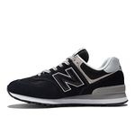 New Balance mens 574 V3 Sneaker, Black/White, 10.5 US