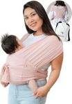 Konny Baby Carrier | Ultra-Lightweight, Hassle-Free Baby Wrap Sling | Newborns, Infants to 44 lbs Toddlers | Soft and Breathable Fabric | Sensible Sleep Solution (Pink, 2XL)