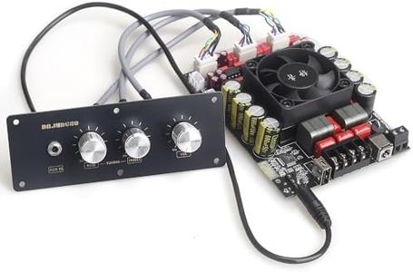 T220HS-W Power Amplifier Board 2.0 Channel 220W×2 with Treble and Bass, 12V-36V Audio Power Amplifier Module with Front Panel
