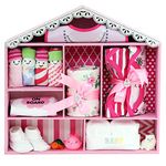 Little Surprise Box Newborn Baby Girl Wooden Dollhouse Gift Hamper | Gift Set for Baby Girl | Newborn Baby Clothes & Products All