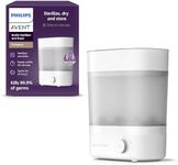 Philips Avent Baby Bottle Sterilizer and Dryer Premium, Removes 99,9% of Bacteria, Chemicals Free, Capacity 6 Bottles/Teats/Accessories, Modular Space Saving Design, Model SCF293