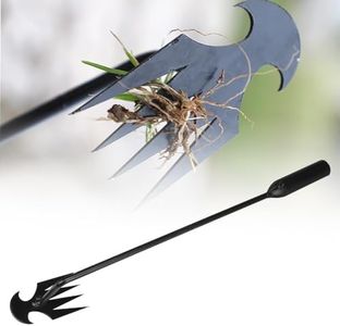 2024 Upgrade Weeding Artifact Uprooting Weeding Tool, Premium Gardening Hand Weeder Tools Weeding Artifact Uprooting Weeding Tool 4 Teeth Manganese Steel Removal Weed Tool (A)