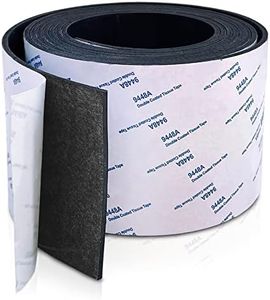Ola Empire Neoprene Rubber Strip with Adhesive, Solid Rolls & Strips for DIY Gaskets, Crafts, Pads, Flooring, Protection, Supports, Anti-Vibration, Anti-Slip (4'' Wide x 10' Long, 1/16)