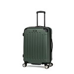 Kenneth Cole REACTION Renegade Luggage Expandable 8-Wheel Spinner Lightweight Hardside Suitcase, Cilantro, 24-Inch Checked, Renegade_collection