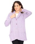 HAUTEMODA Women Wollen Collared Buttoned Coat (L, Mauve)