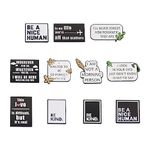 Pandahall 11Pcs Positive Enamel Pins Set Motivational Letter Enamel Lapel Pins Inspirational Phrase Enamel Brooch Badges Metal Lapel Badge for Backpack Clothes Jacket Coat Bag Hat Scarf Decoration