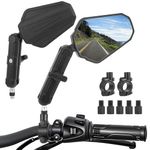 Heart Horse Motorcycle Mirrors, 7/8" Motorbike Handlebar Rearview Mirror with E mark M8/M10 Screws and 2 handlebar clamps, Foldable Side Mirror fit Pit Dirt bike Street Bike ATV Scooter Cruiser