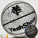 YeahShoot Holographic Basketball Size 7 with Pump Light Up Basketball Suitable for Teens and Adults Basketball Gifts