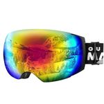 OutdoorMaster Ski Goggles PRO - Frameless, Interchangeable Lens 100% UV400 Protection Snow Goggles for Men & Women (VLT 15% Colourful Lens with Free Protective Case)